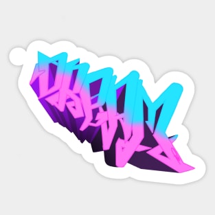 DREAM - Graffiti Blue and Pink Sticker